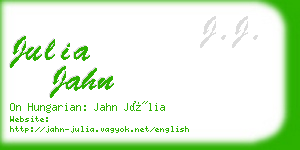 julia jahn business card